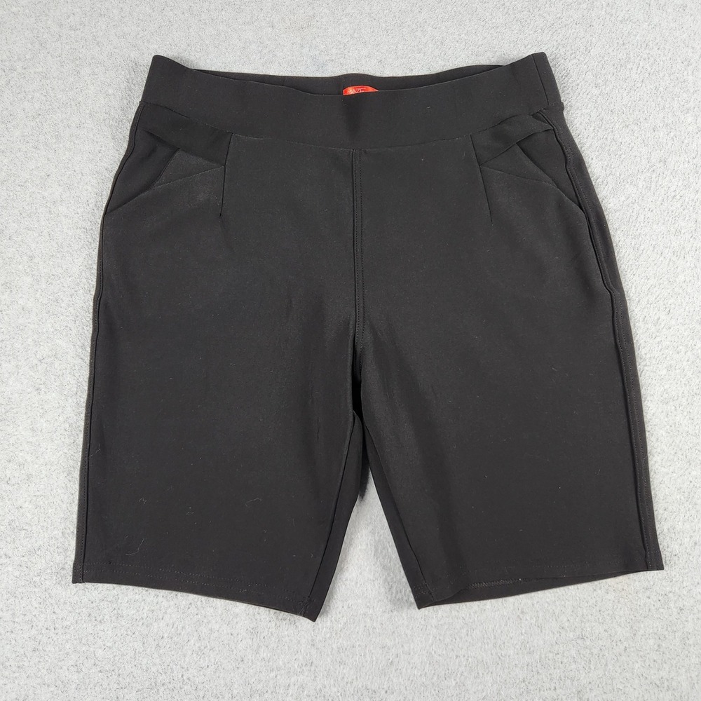 Maze Collection Bermuda Shorts Womens XL Black Pockets Stretch Comfort Pull On